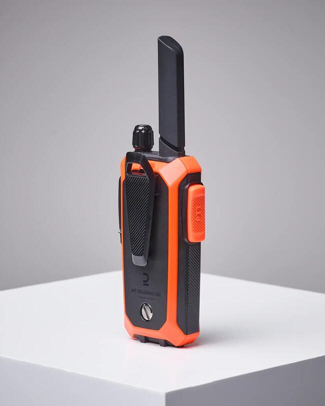 Rückseite des Walkie-Talkie