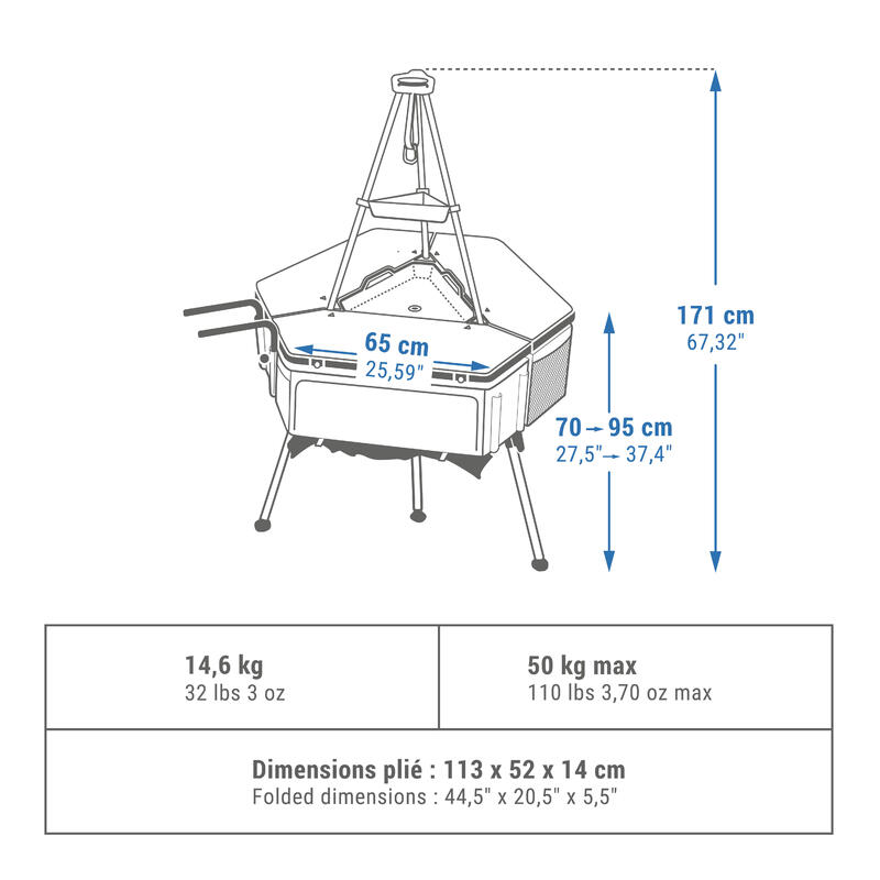 Mebel turystyczny kuchenny Quechua Tepee