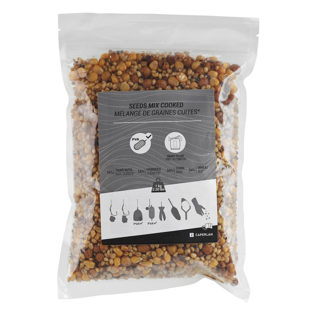 Carp Fishing Cooked Mixed Seeds 1kg