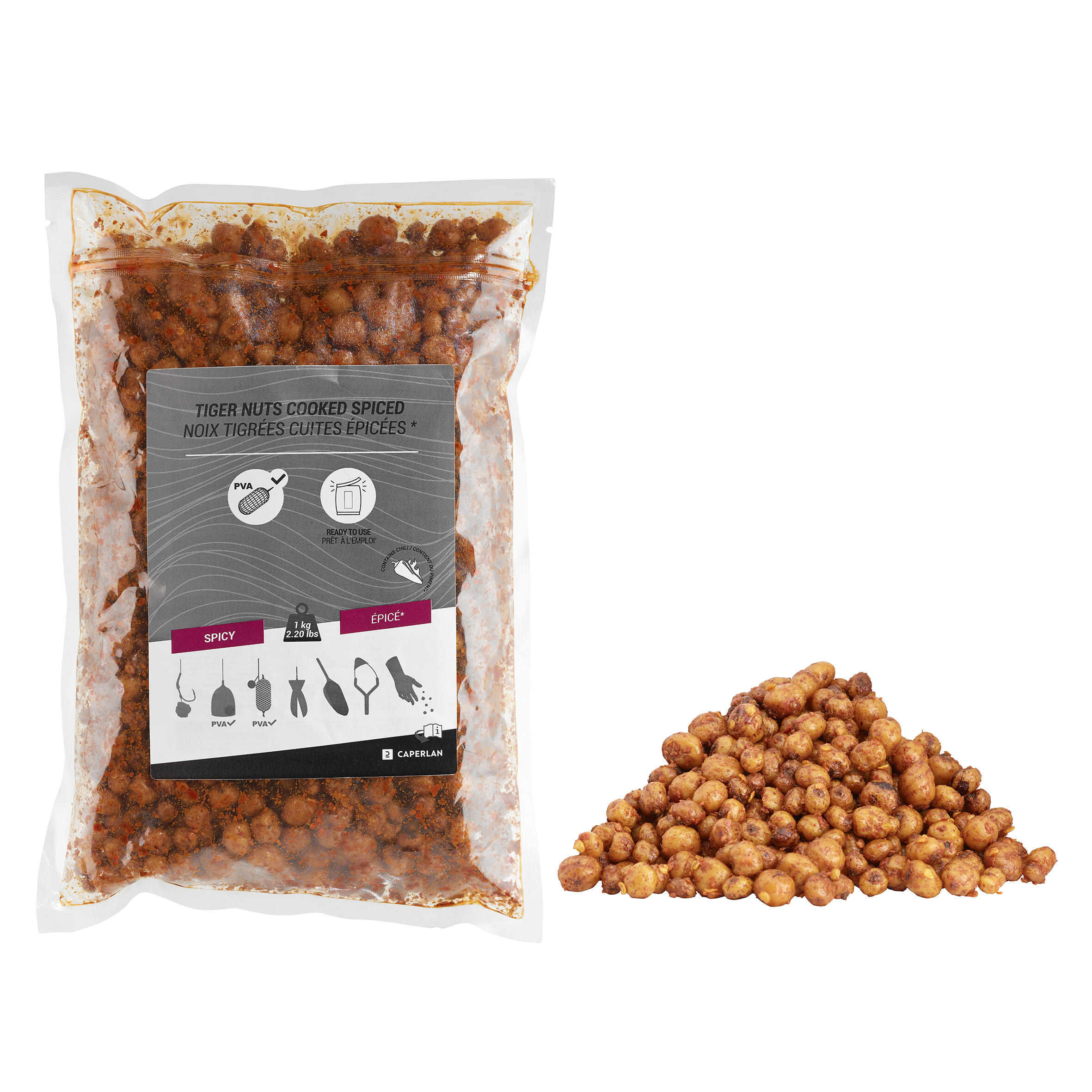 Carp fishing cooked and spiced tiger nut seeds 1kg 1/3