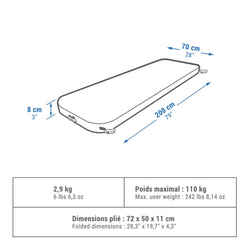 SELF-INFLATABLE CAMPING MATTRESS - ULTIM COMFORT 70 CM - 1 PERSON