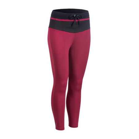 WOMEN'S TRAIL RUNNING 7/8-LENGTH LEGGINGS - RASPBERRY