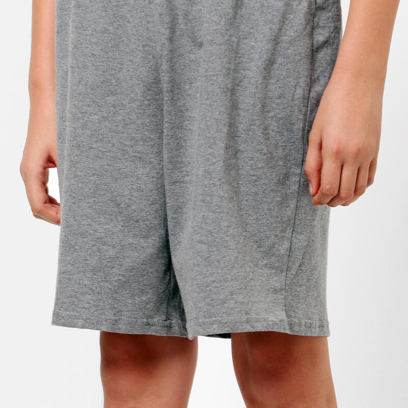 Short enfant coton - Basique gris