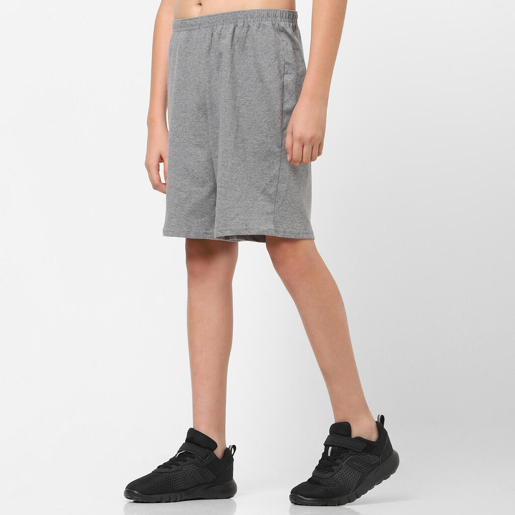 Short enfant coton - Basique gris