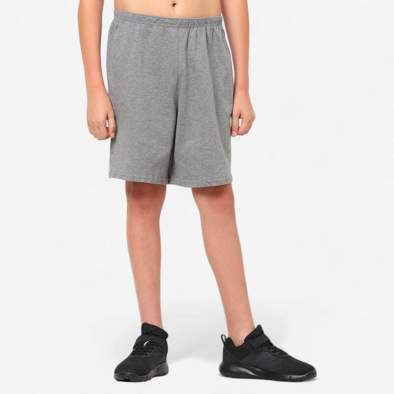 Short niños algodón - Básico gris