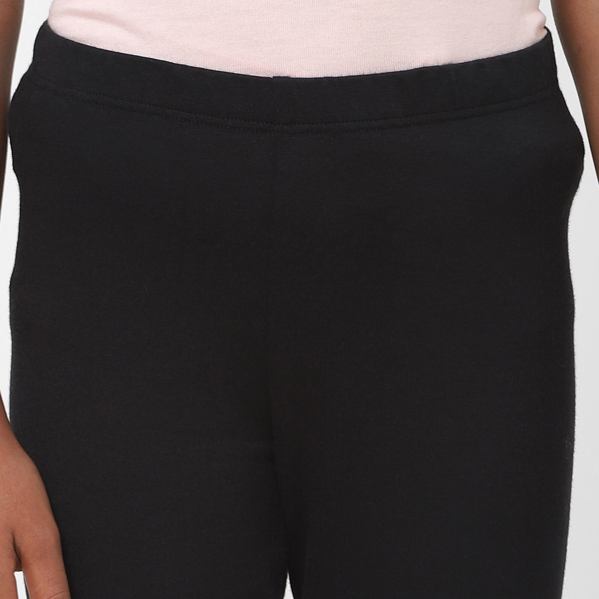 3/4-Leggings Basic Baumwolle Kinder schwarz 9/17