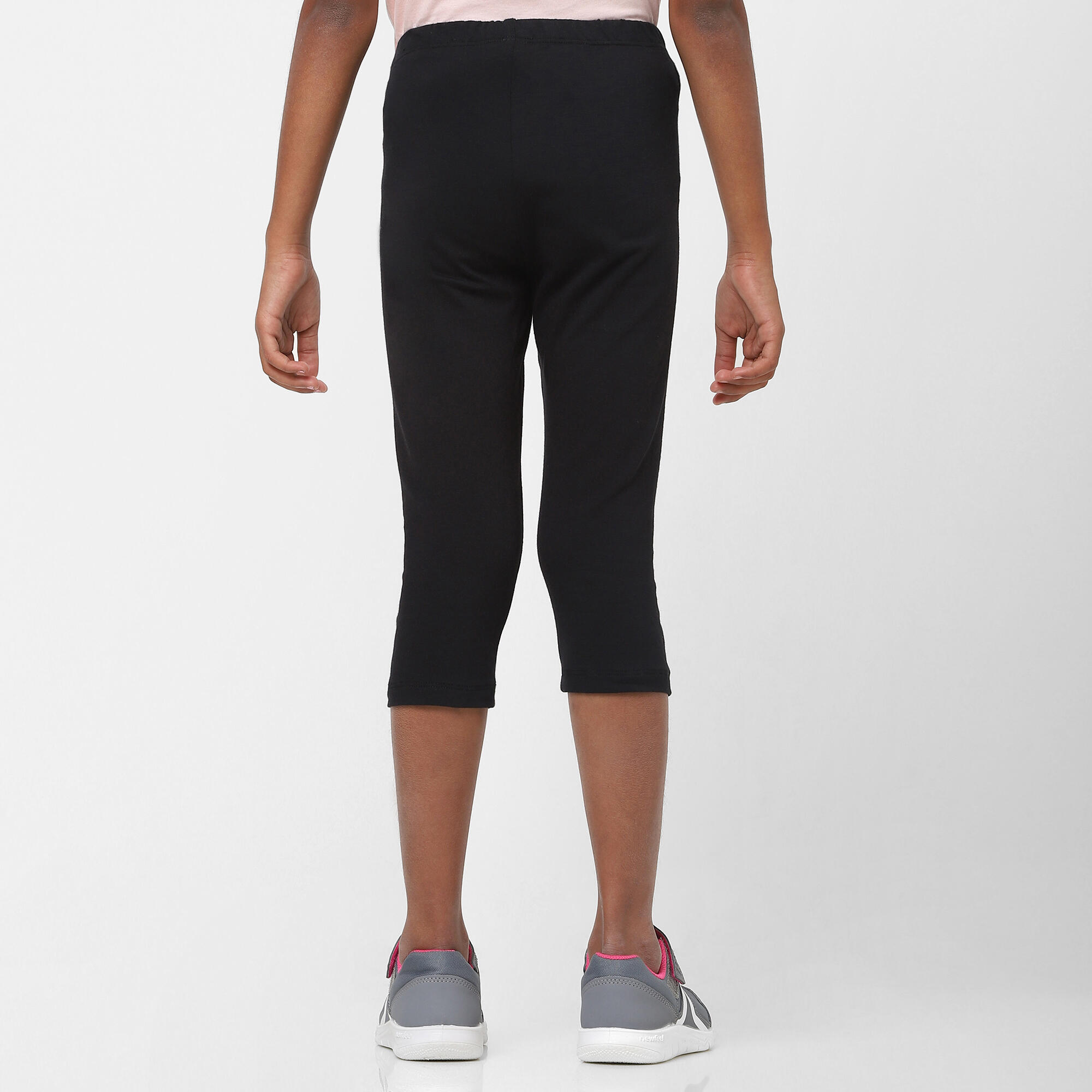 Mallas Leggings Niña y Niño 100 Gimnasia Negro 2/5