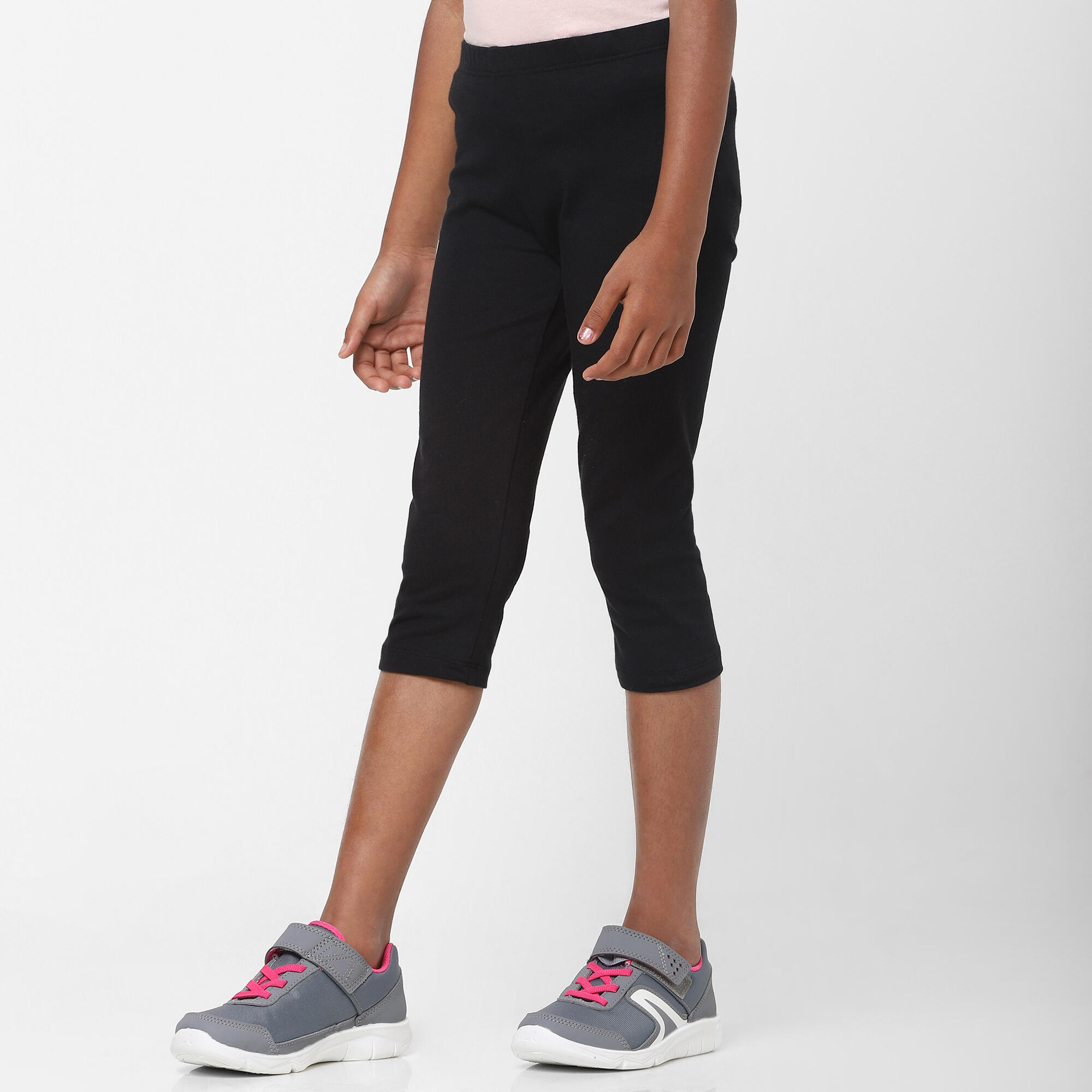 Mallas Leggings Niña y Niño 100 Gimnasia Negro 3/5