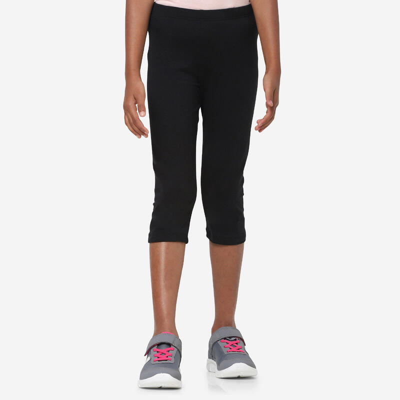 Mallas Leggings Niña y Niño 100 Gimnasia Negro