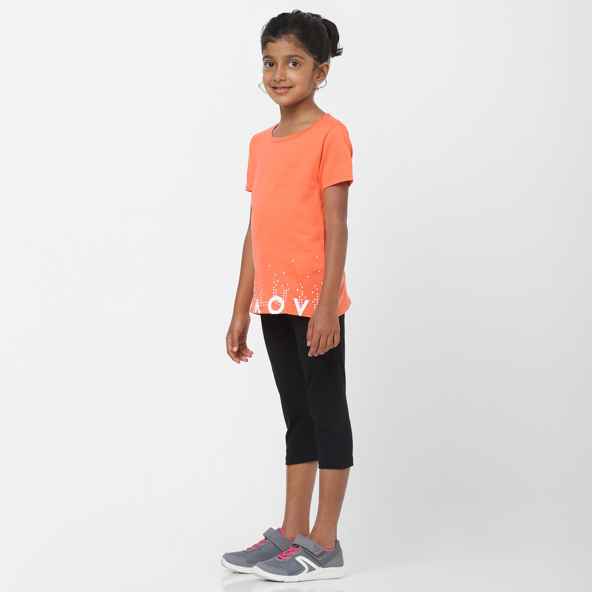 Kids' Basic T-Shirt - Coral Print 8/17