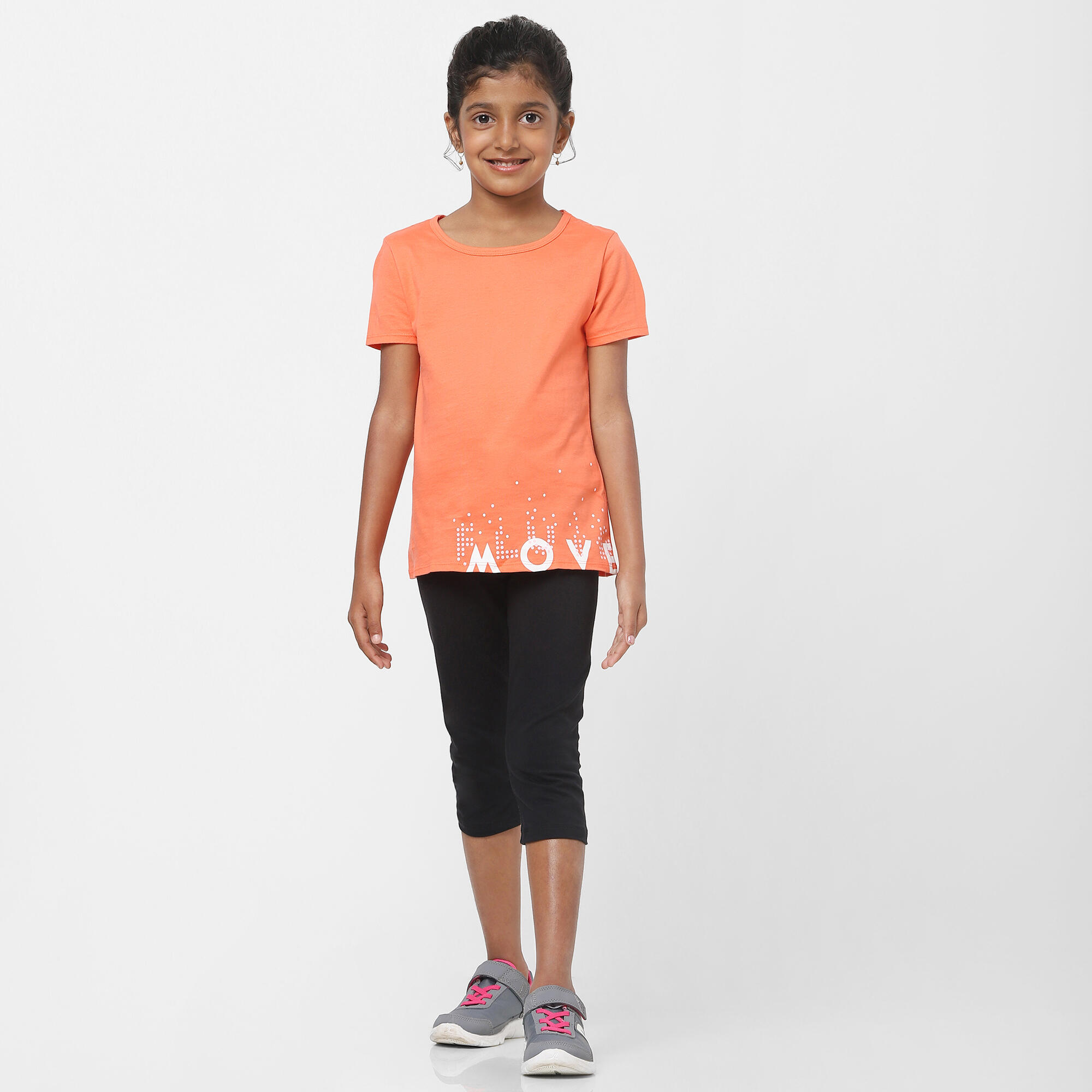 Kids' Basic T-Shirt - Coral Print 7/17