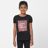 Kids' Basic Cotton T-Shirt - Black Print