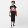 Girls Cotton T-Shirt 100- Black Print