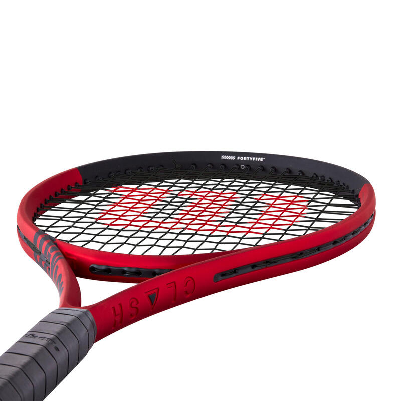 Raquette de tennis adulte - WILSON CLASH 100 V2 Noir Rouge 295g