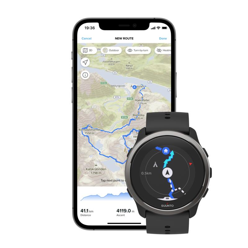 Ceas Smartwatch Alergare GPS Suunto 5 Peak Negru 