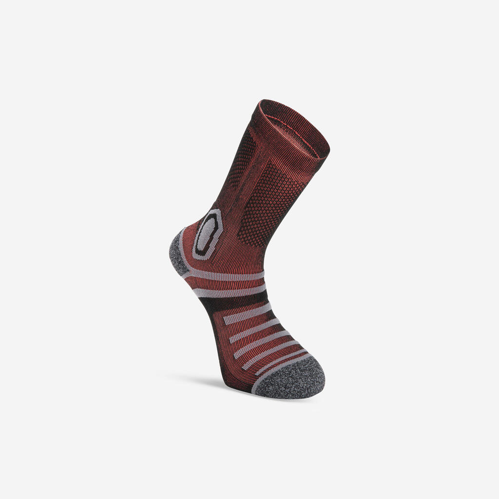 Adult Non-Slip Mid-High Rugby Socks R520 - Black