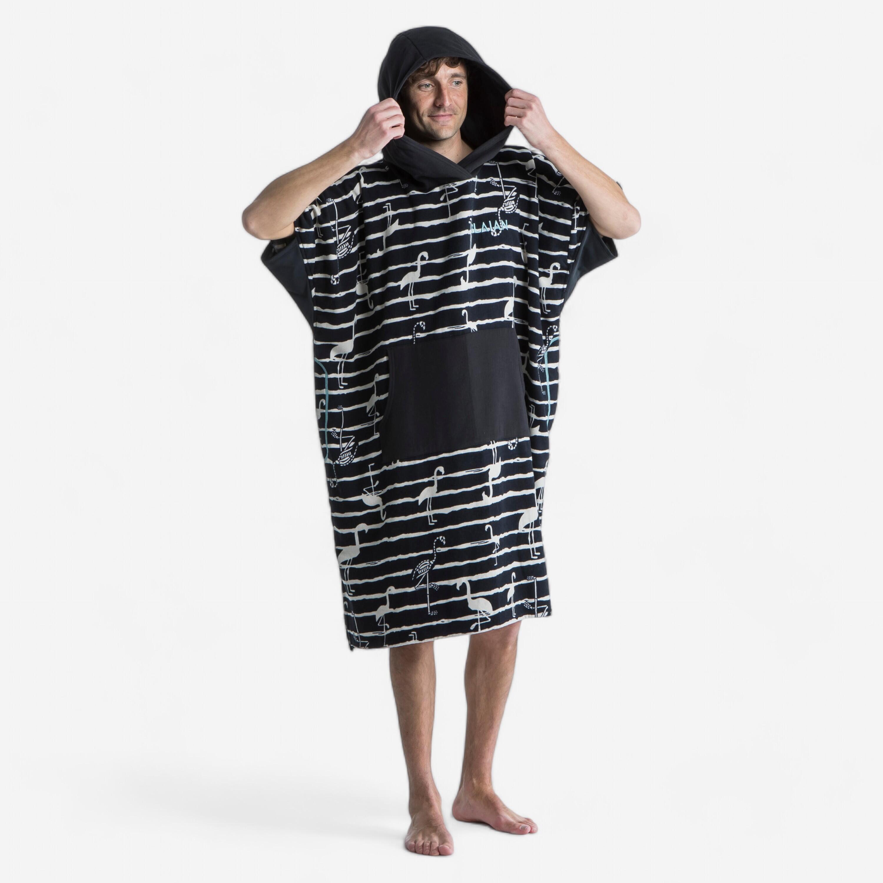 ADULT PONCHO SURF 500 Print Flamingo OLAIAN Decathlon