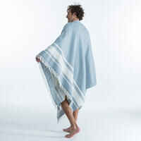 Beach towel poncho 190 x 190 cm - grey blue