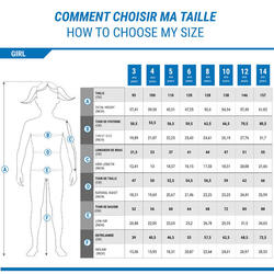 VESTE DE SKI ENFANT CHAUDE ET IMPERMEABLE  - 100 GRISE