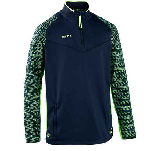 
      Kids' 1/2 Zip Football Sweatshirt CLR - Navy/Neon Yellow
  