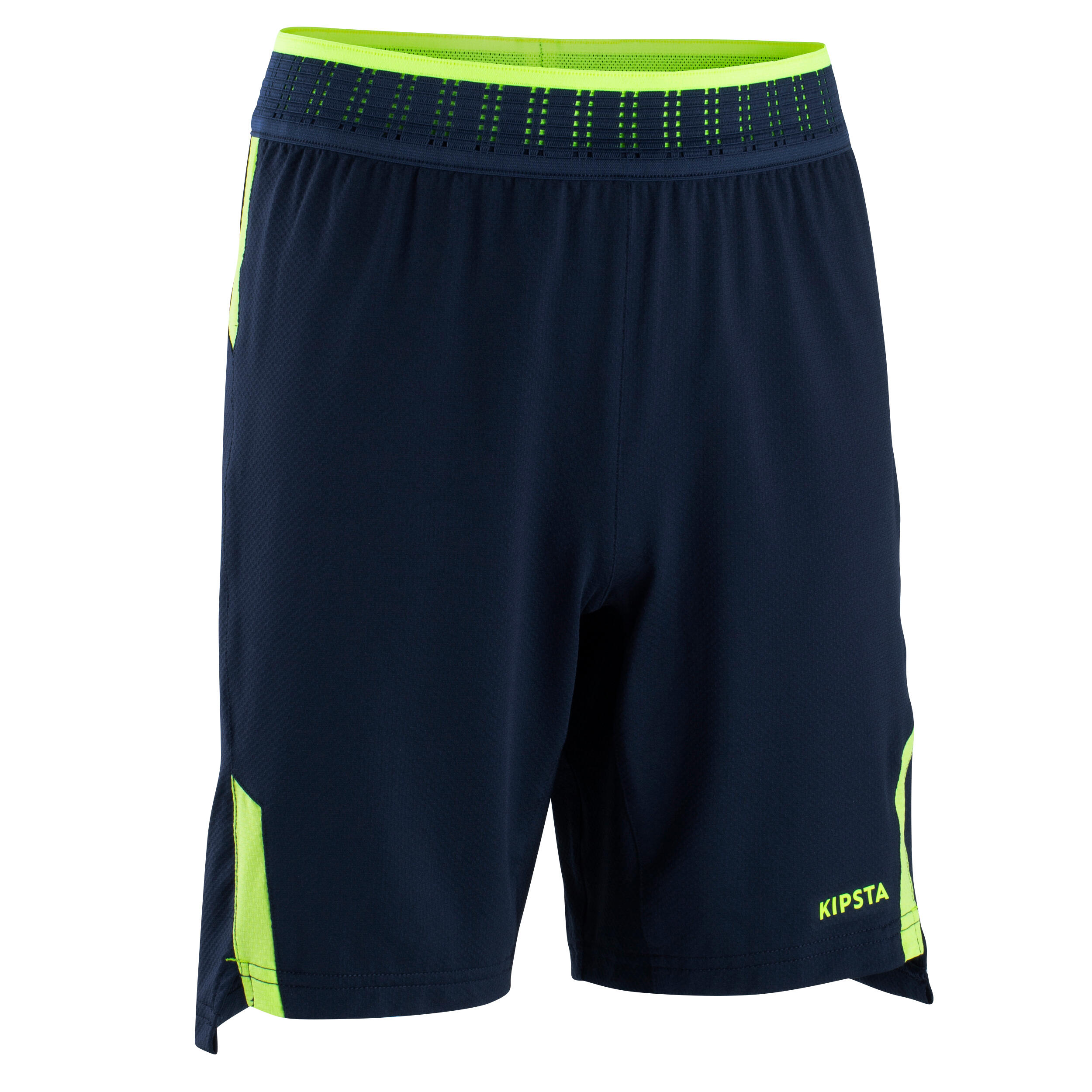 Kids Football Shorts CLR Blue Neon Yellow