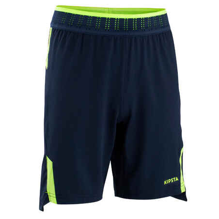 Kids' Football Shorts CLR - Blue/Neon Yellow