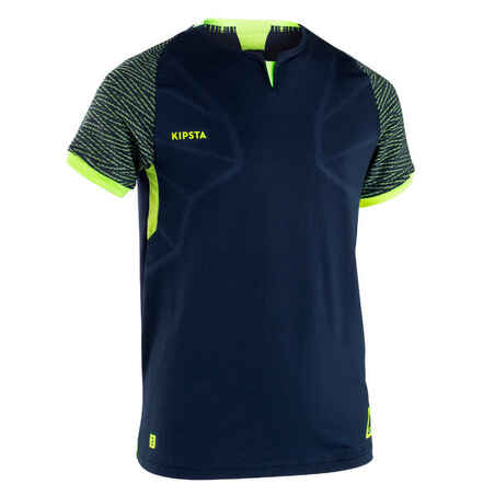 Kids' Football Shirt CLR - Blue/Neon Yellow