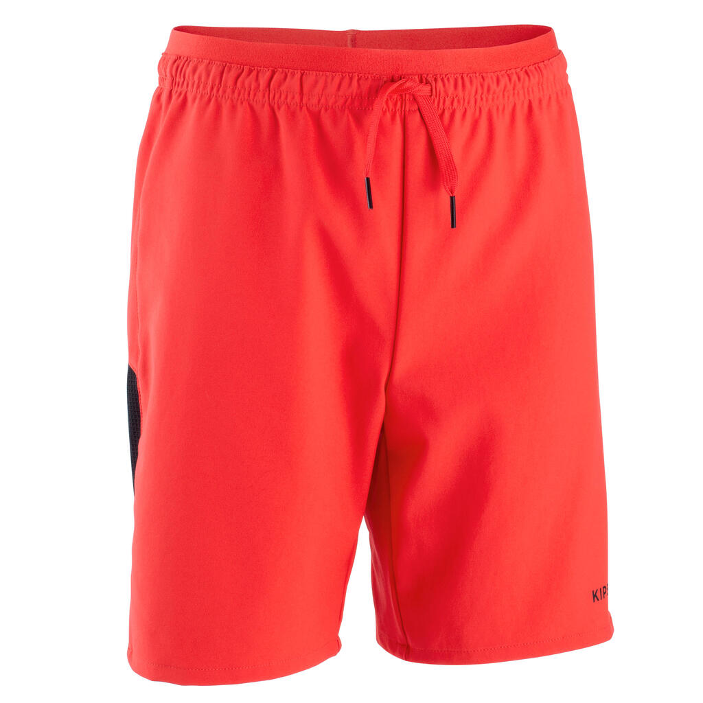Kids' football shorts viralto solo - neon red