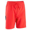 Short de football VIRALTO SOLO enfant rouge fluo