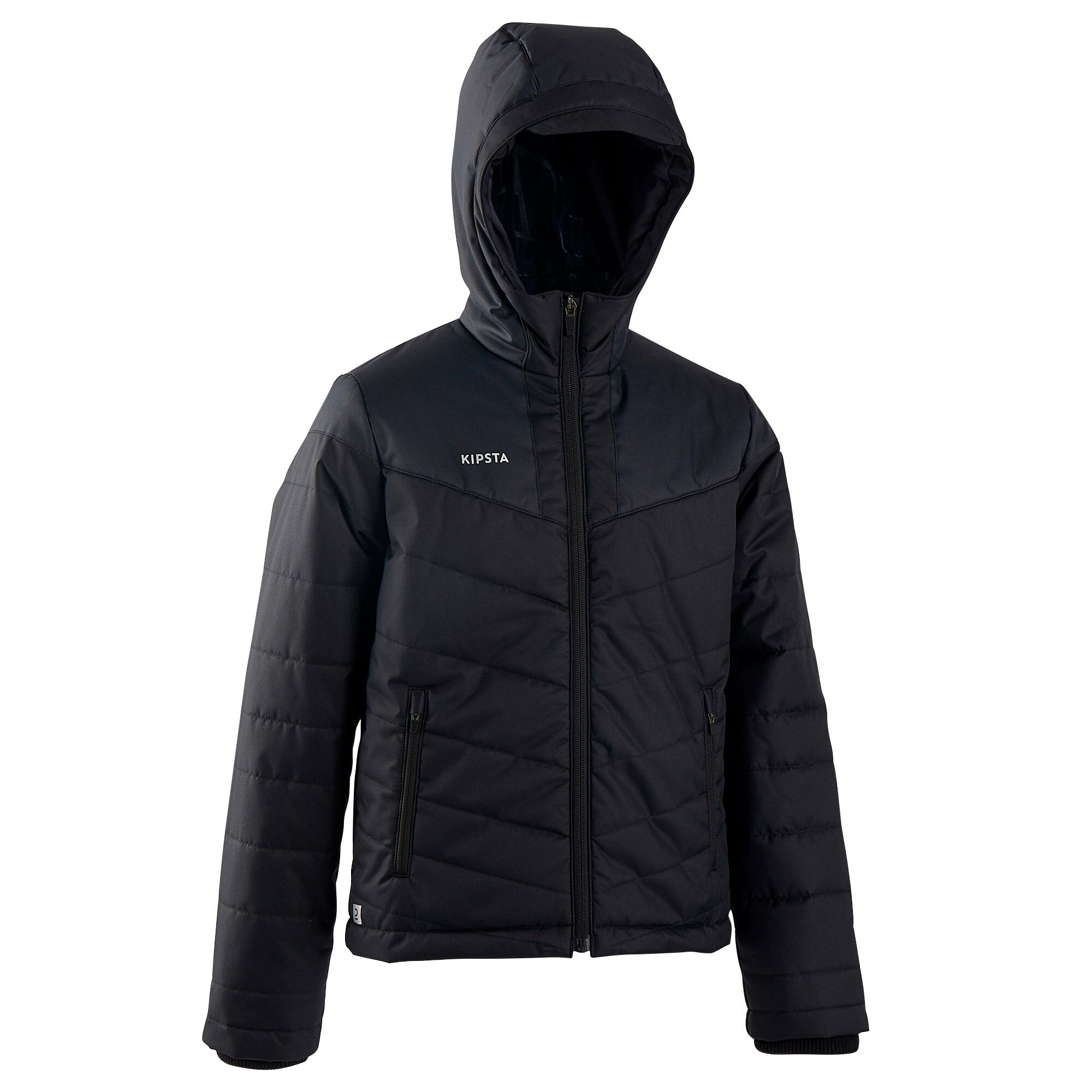 Kids' Short and Warm Football Jacket - Black 1/1