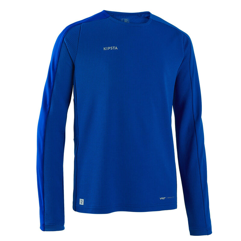 Camiseta manga larga de fútbol Kipsta Viralto niños azul