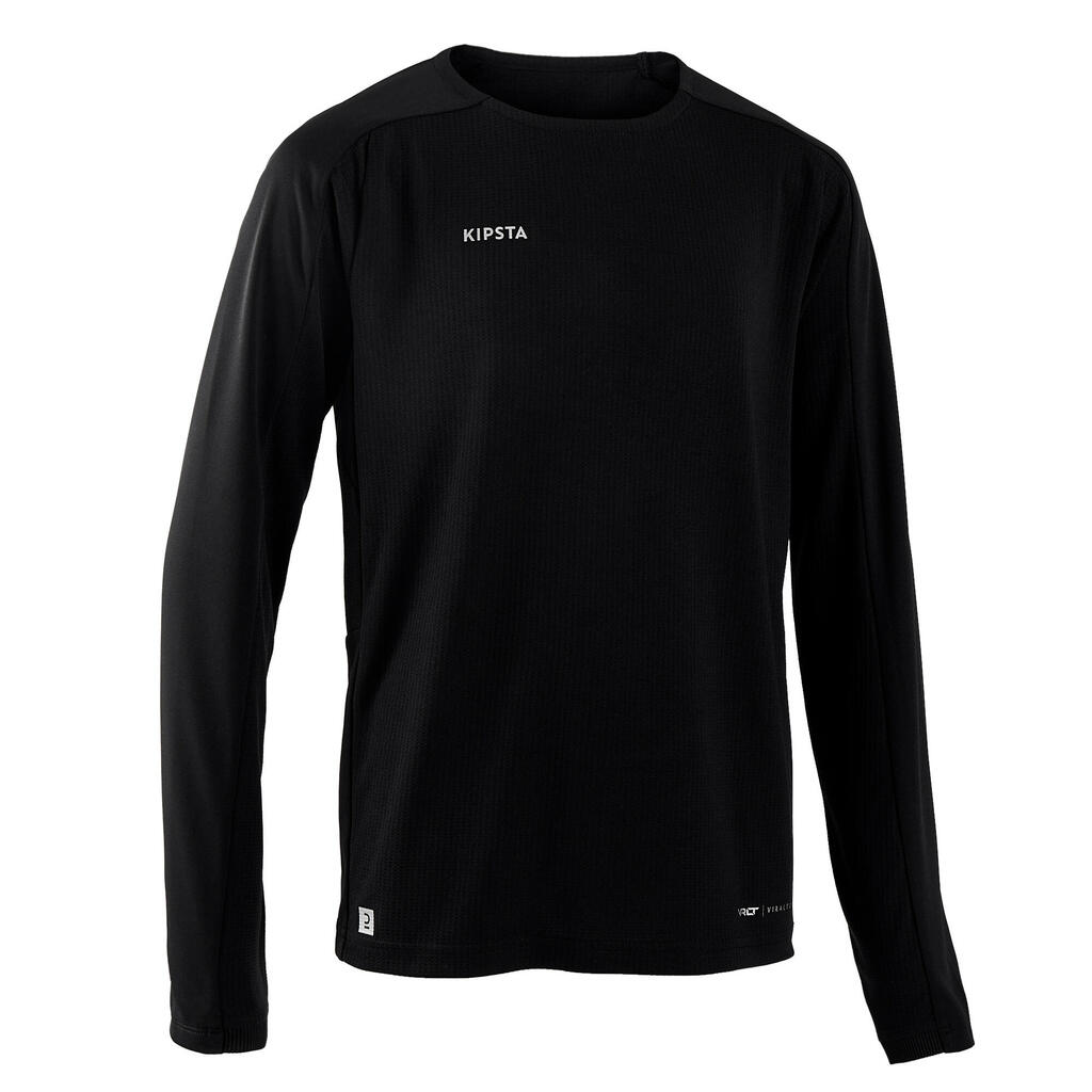 Kids' long-sleeved football shirt viralto club - black