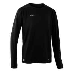 Kids' Long-Sleeved Football Shirt Viralto Club - Black