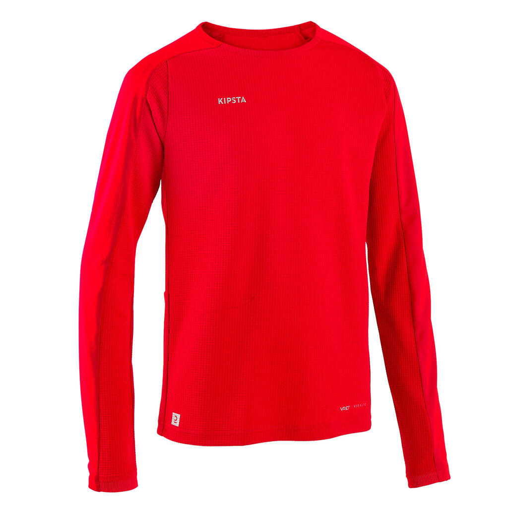 Kids' long-sleeved football shirt viralto club - red