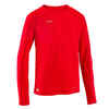 Majica dugih rukava za nogomet Viralto Club dječja crvena