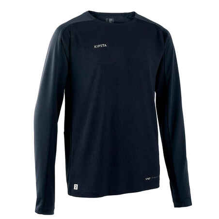 Kids' Long-Sleeved Football Shirt Viralto Club - Navy Blue