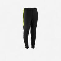 Pantalon de football VIRALTO SOLO noir et jaune fluo.