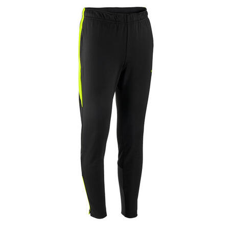 Pantalon de football VIRALTO SOLO noir et jaune fluo.