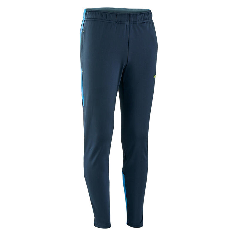 Pantalon de football VIRALTO SOLO bleu et jaune fluo.