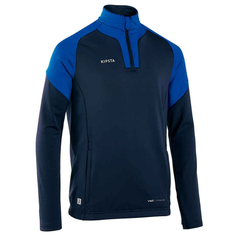Kinder Fussball Sweatshirt mit Zip - Viralto Club marineblau/blau