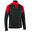 Sweat de football 1/2 zip VIRALTO CLUB JR rouge et gris carbone