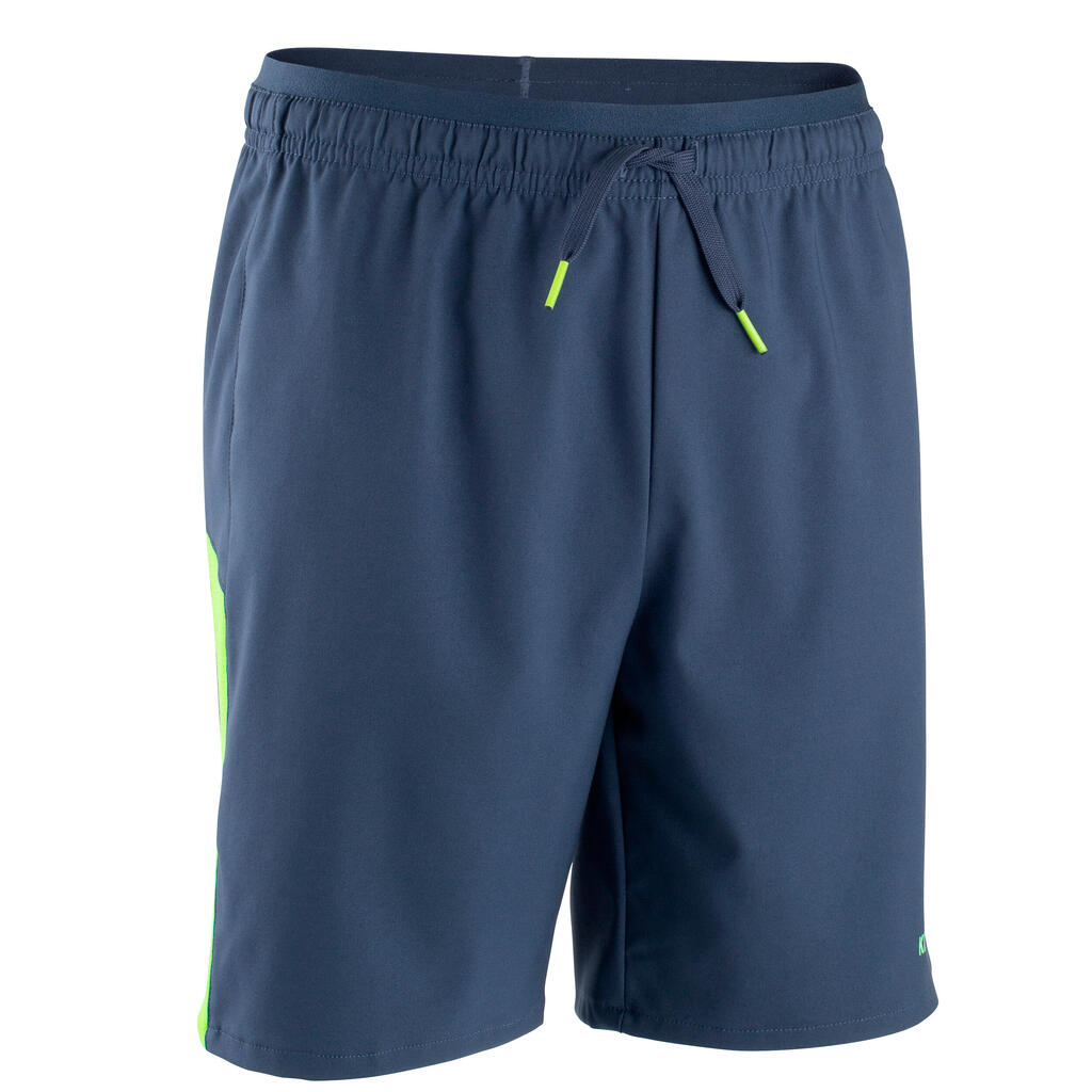 Kids' football shorts viralto solo - slate/neon yellow
