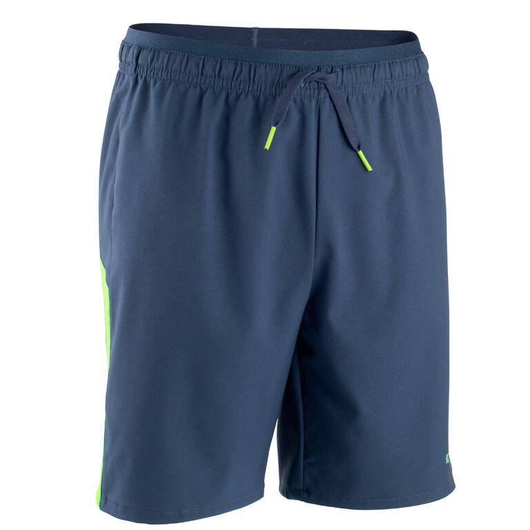 Kids' Football Shorts Viralto Solo - Slate/Neon Yellow