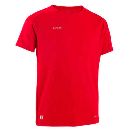 Majica kratkih rukava za nogomet Viralto Solo dječja crvena