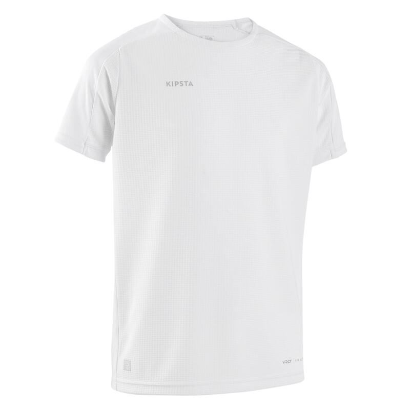 Camiseta de fútbol manga corta Kipsta Viralto niños blanco