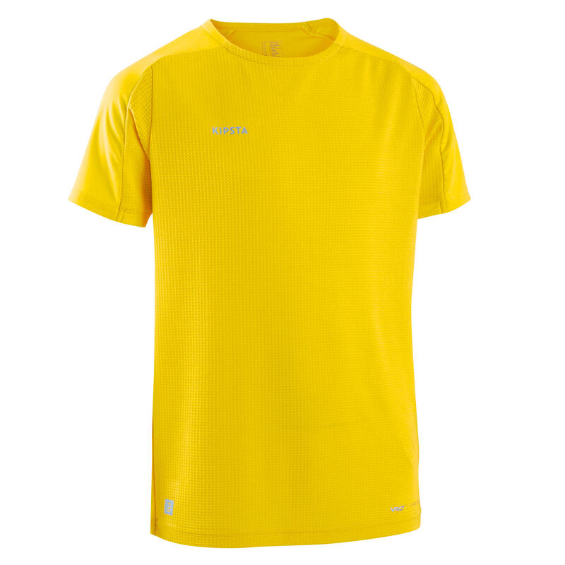 Voetbalshirt met korte mouwen voor kinderen VIRALTO CLUB geel