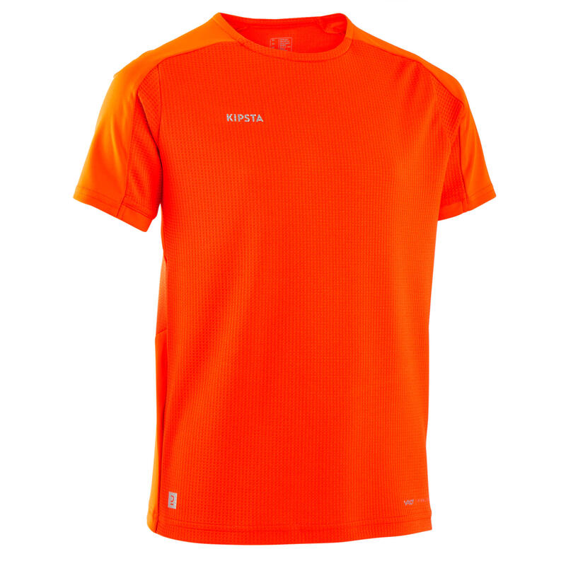 Kindervoetbalshirt met korte mouwen VIRALTO CLUB oranje