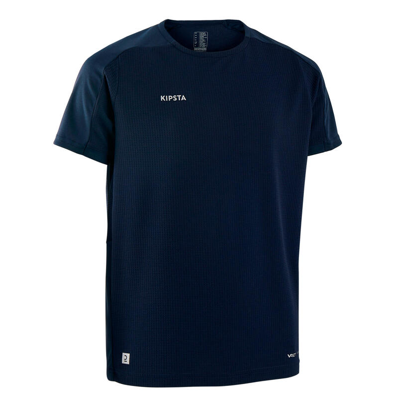 Camiseta de fútbol manga corta Kipsta Viralto niños azul