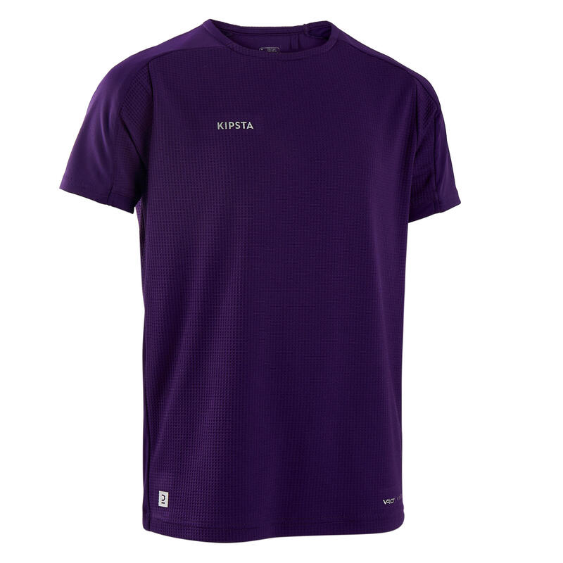 Camiseta de fútbol manga corta Kipsta Viralto niños violeta