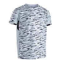 Short-Sleeved Football Shirt Viralto Solo - Jungle Grey & Black